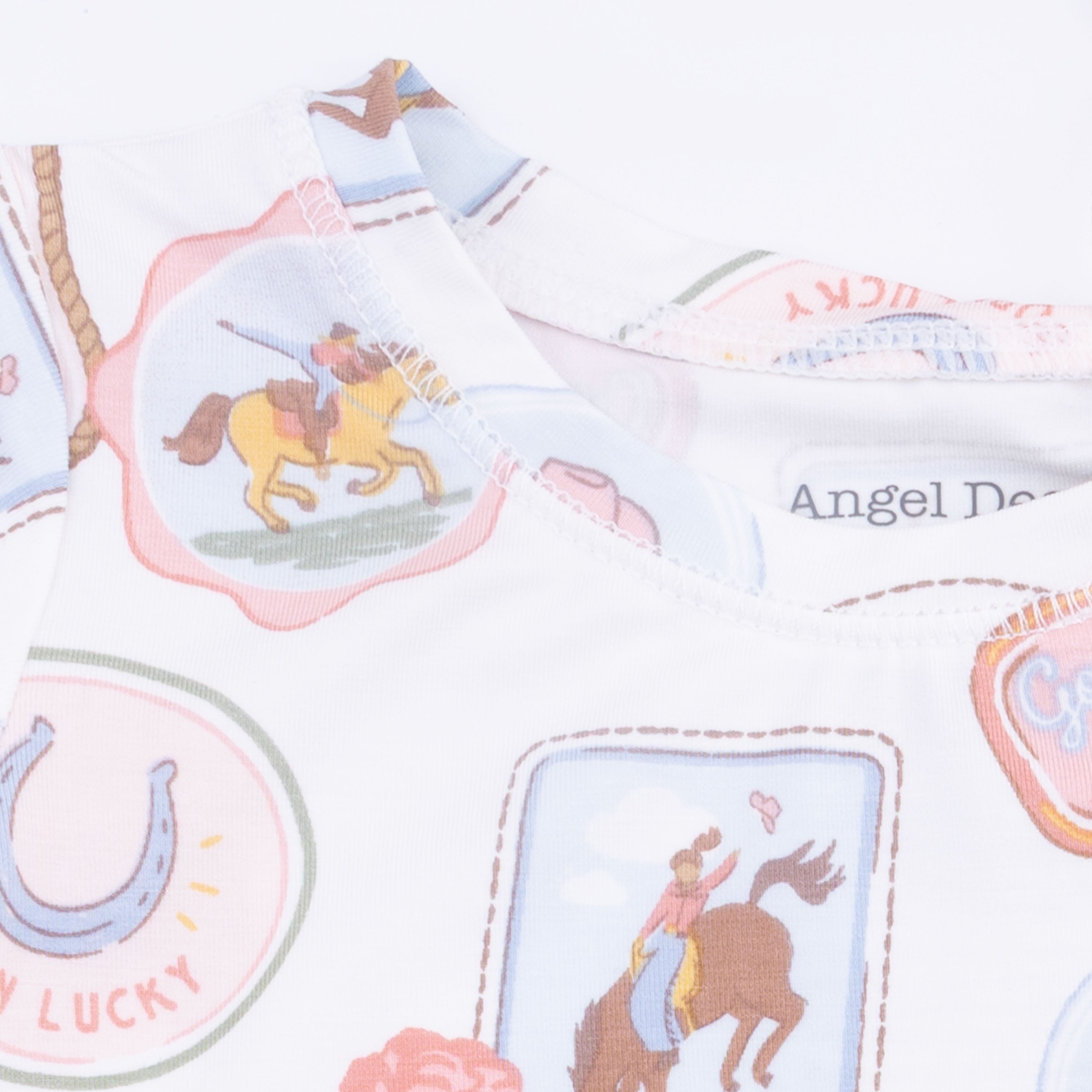 Rodeo Patches Pink - Short Sleeve Loungewear Set