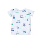 Vintage Golf Carts Blue - Short Sleeve Loungewear Set