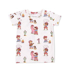 Vintage Cowgirls - Short Sleeve Loungewear Set
