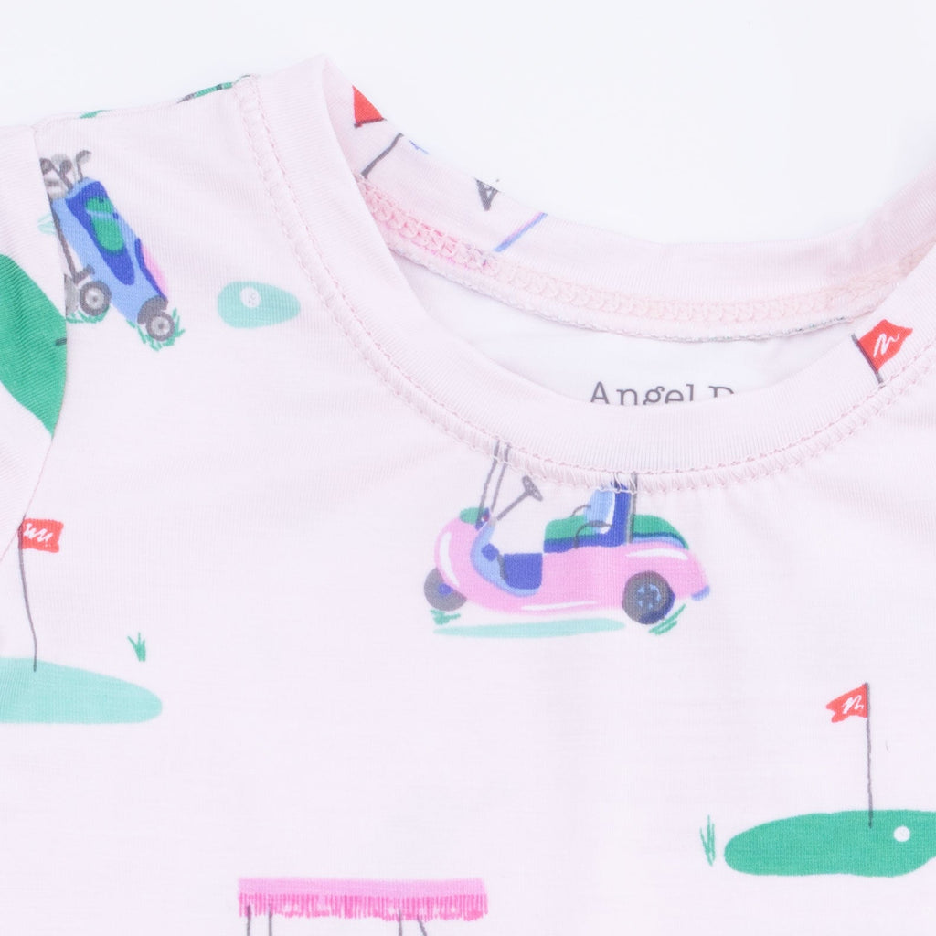 Vintage Golf Carts Pink - Short Sleeve Loungewear Set