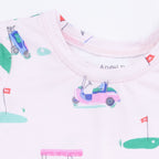 Vintage Golf Carts Pink - Short Sleeve Loungewear Set
