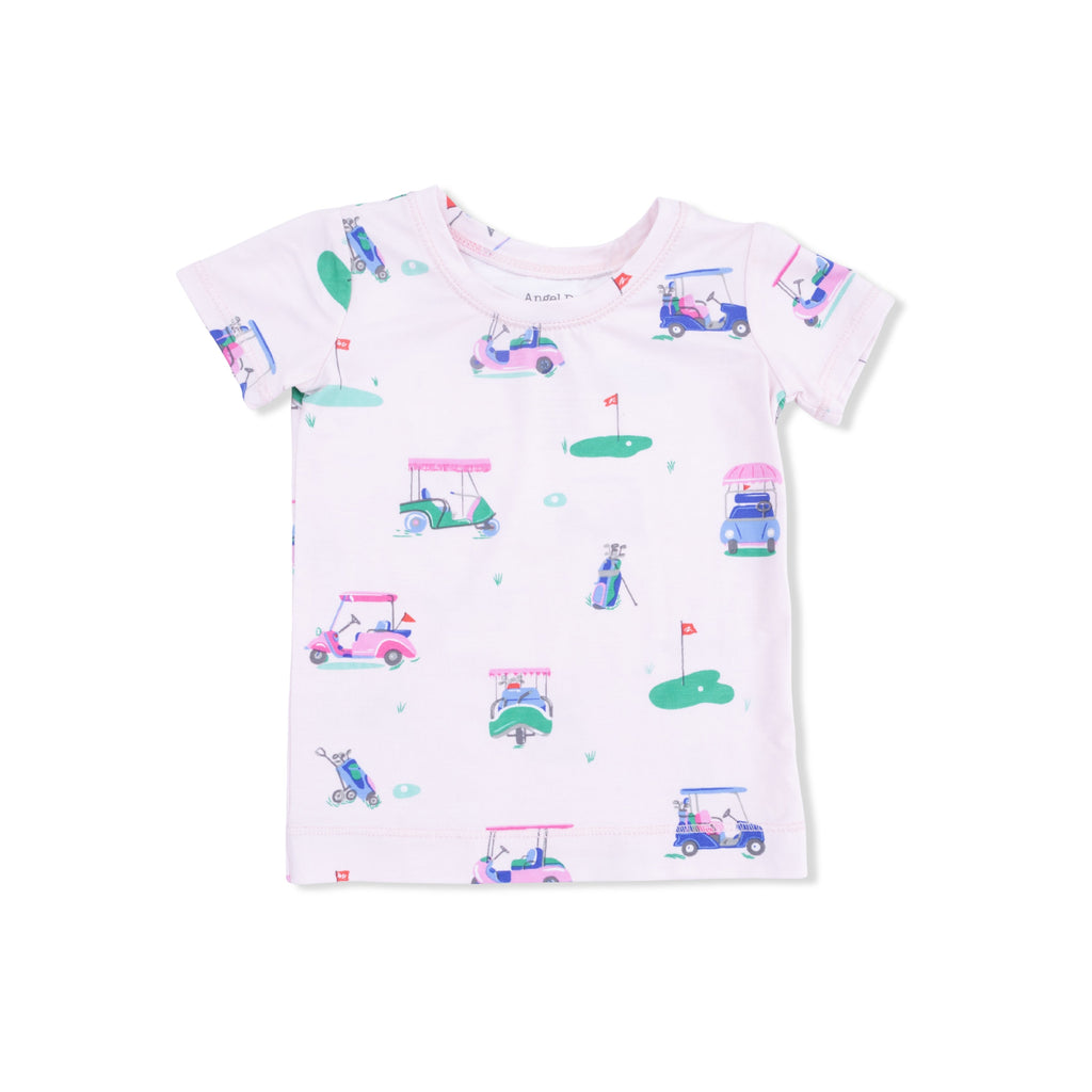 Vintage Golf Carts Pink - Short Sleeve Loungewear Set