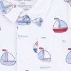 Bubbly Sailboats Blue - Polo Shortie