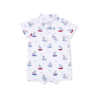 Bubbly Sailboats Blue - Polo Shortie