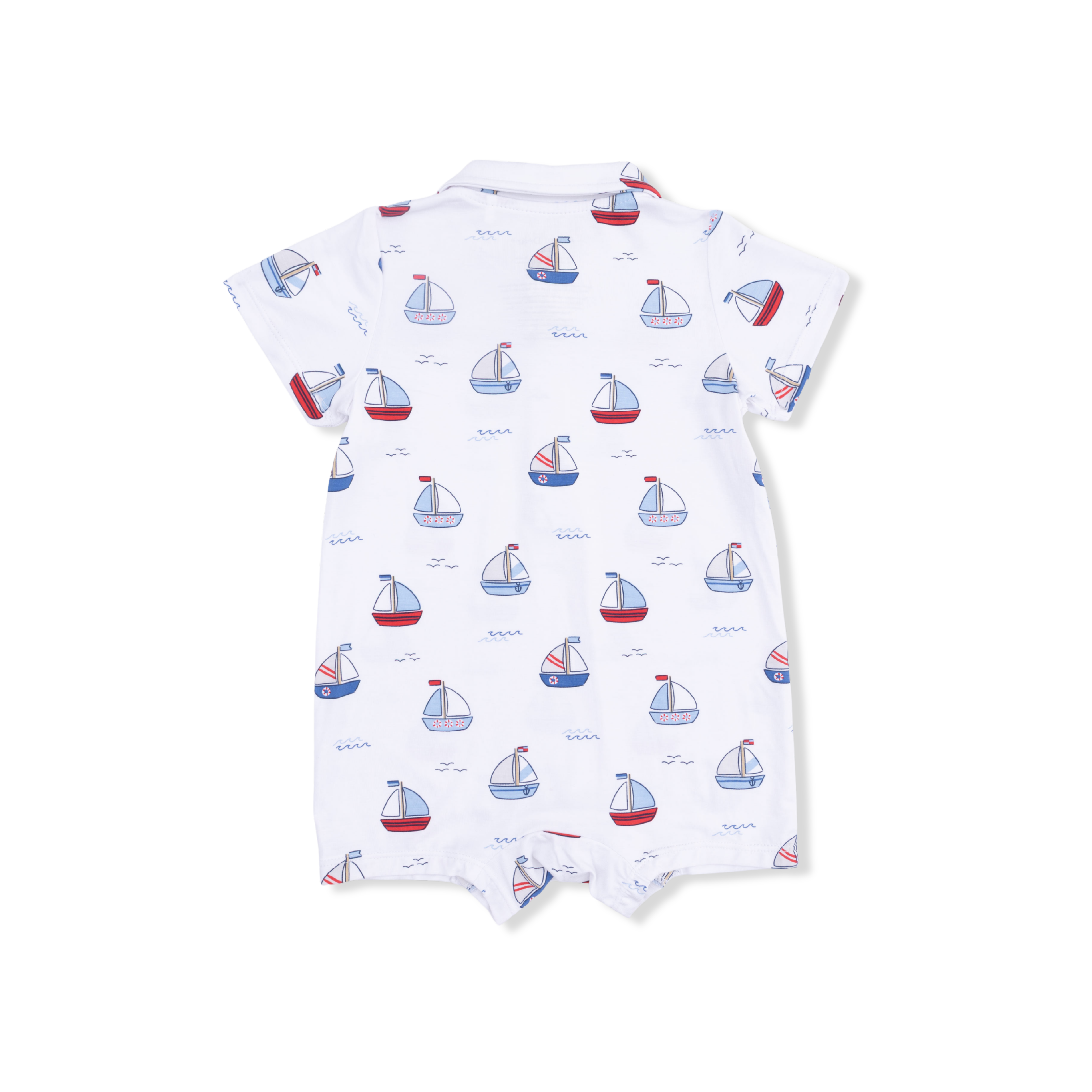 Bubbly Sailboats Blue - Polo Shortie