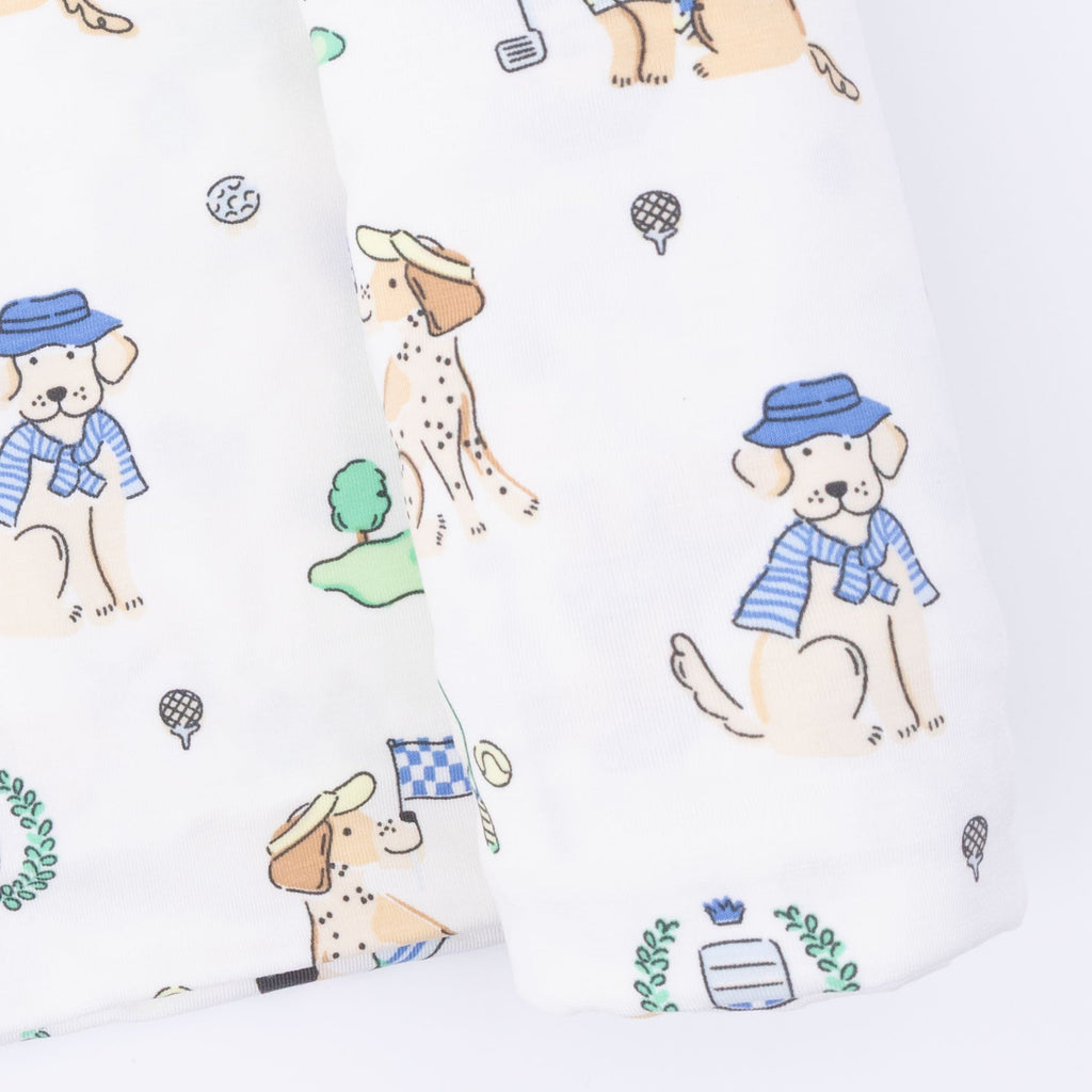 Country Club Dogs Neutral - Swaddle Blanket