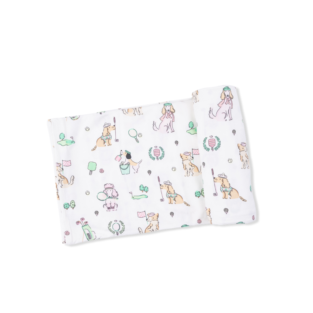 Country Club Dogs Pink - Swaddle Blanket