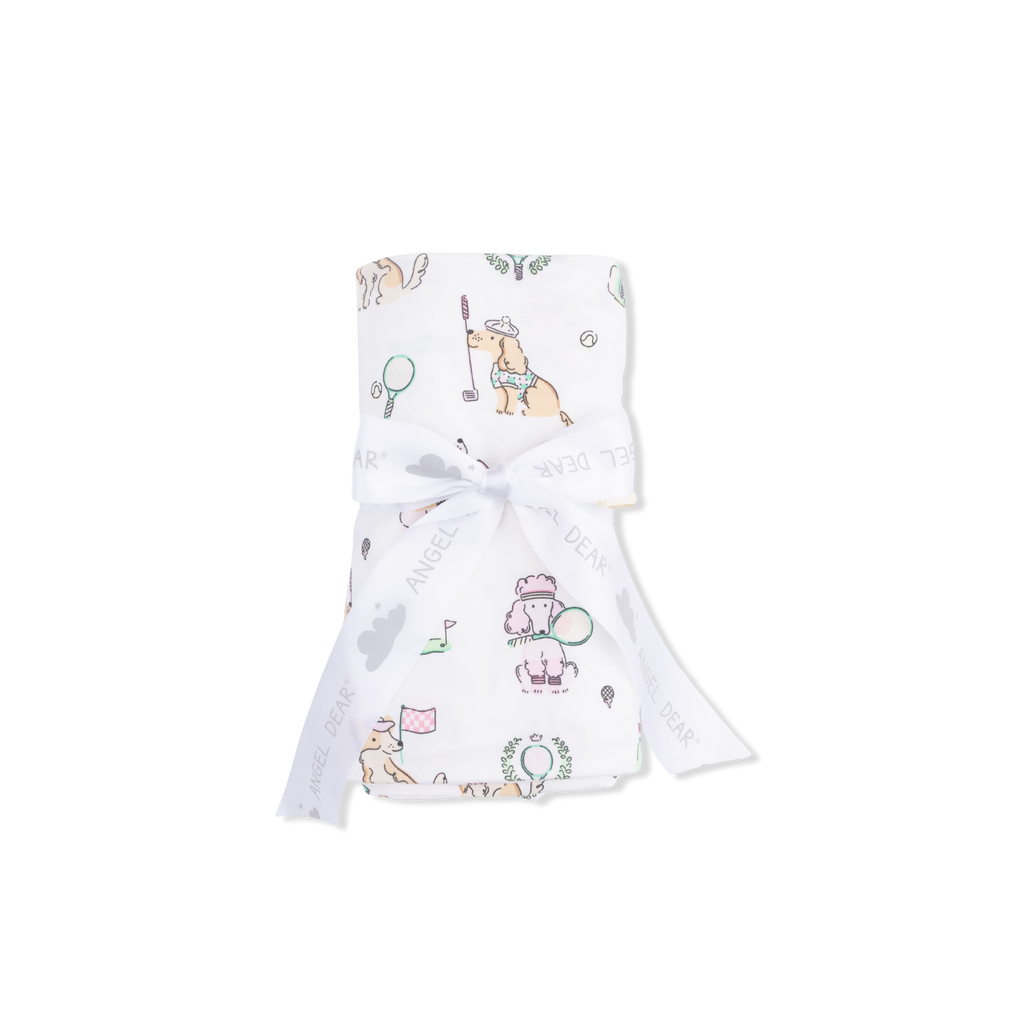 Country Club Dogs Pink - Swaddle Blanket