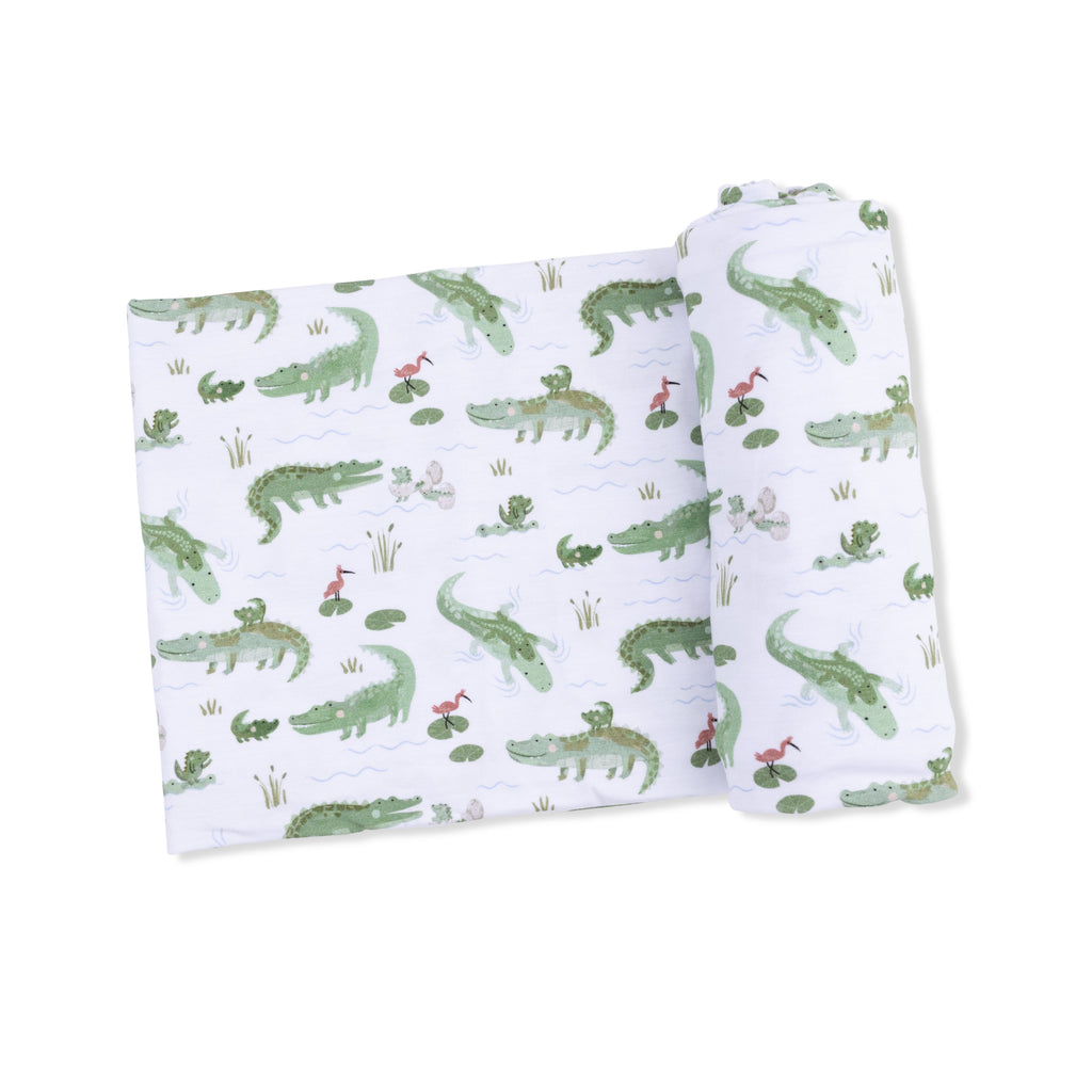 Crayon Alligators - Swaddle Blanket