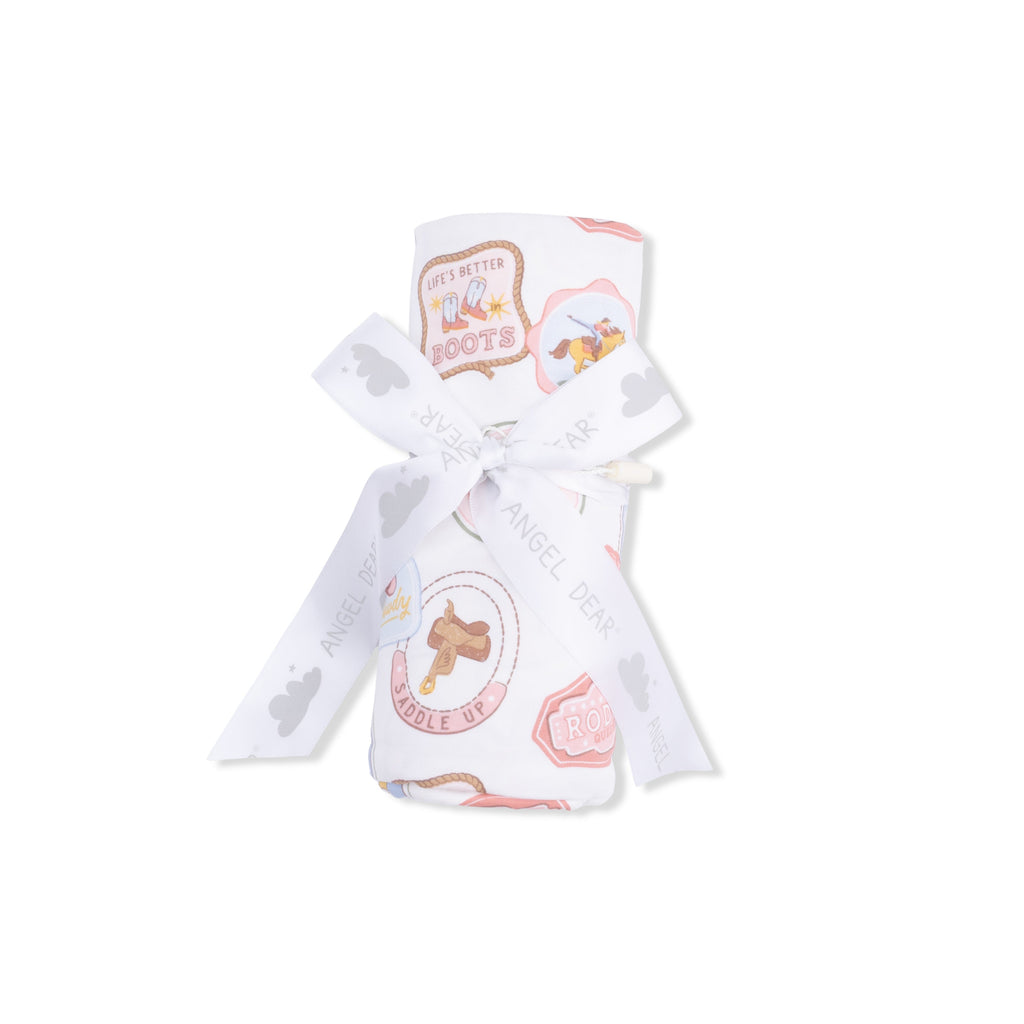 Rodeo Patches Pink - Swaddle Blanket