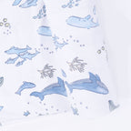 Watercolor Blue Whales - Swaddle Blanket