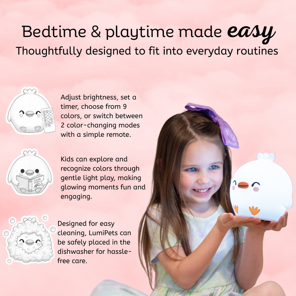 LumiPets® Clara the Chicken- Children's Touch Night Light