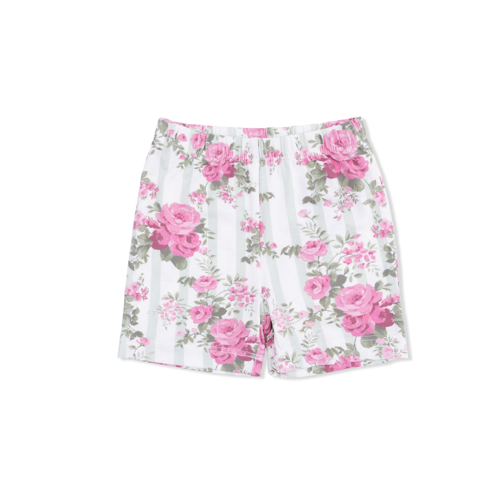 Cabbage Rose Stripe - Loungewear Short Set