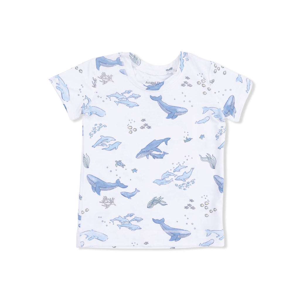 Watercolor Blue Whales - Loungewear Short Set