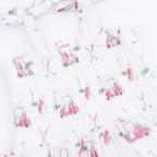 Baby Golf Carts Pink - Smocked Bubble with Skirt