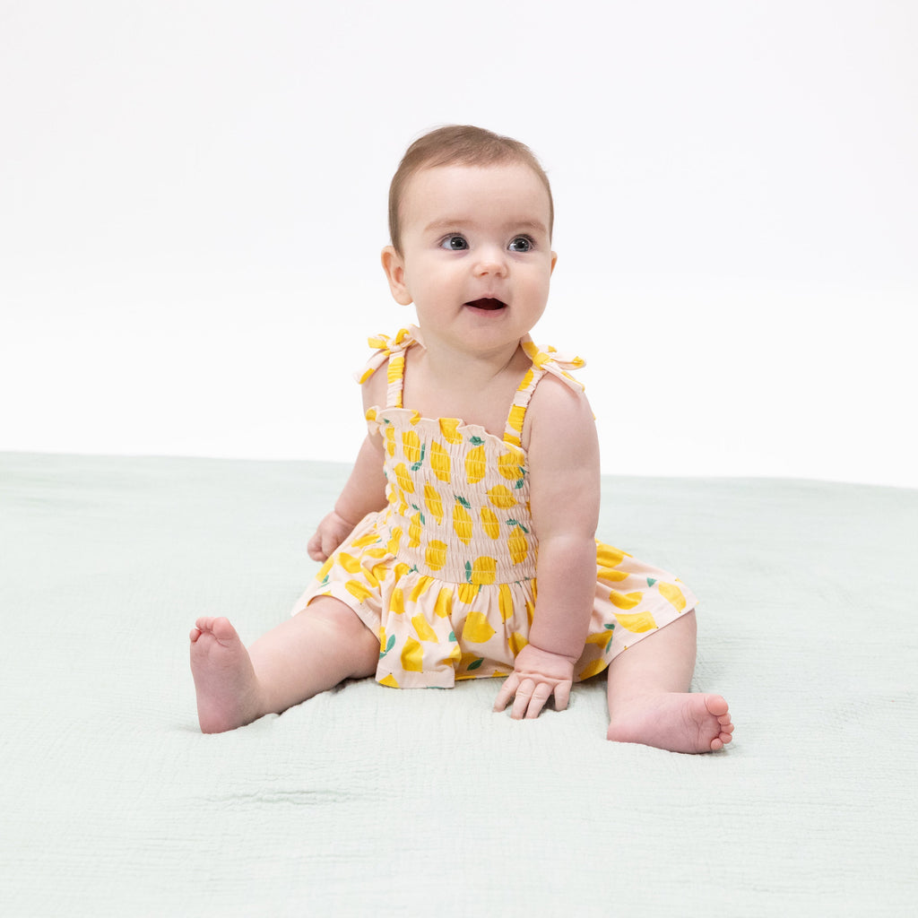 Sunny Lemons - Smocked Bubble with Skirt