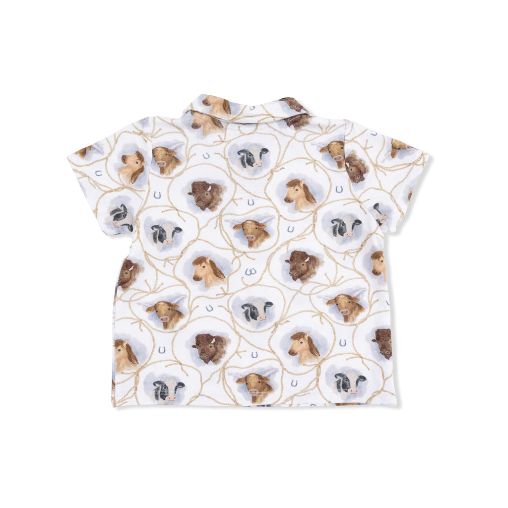 Farm Animals Rope Cameos Uni - Polo with Casual Short
