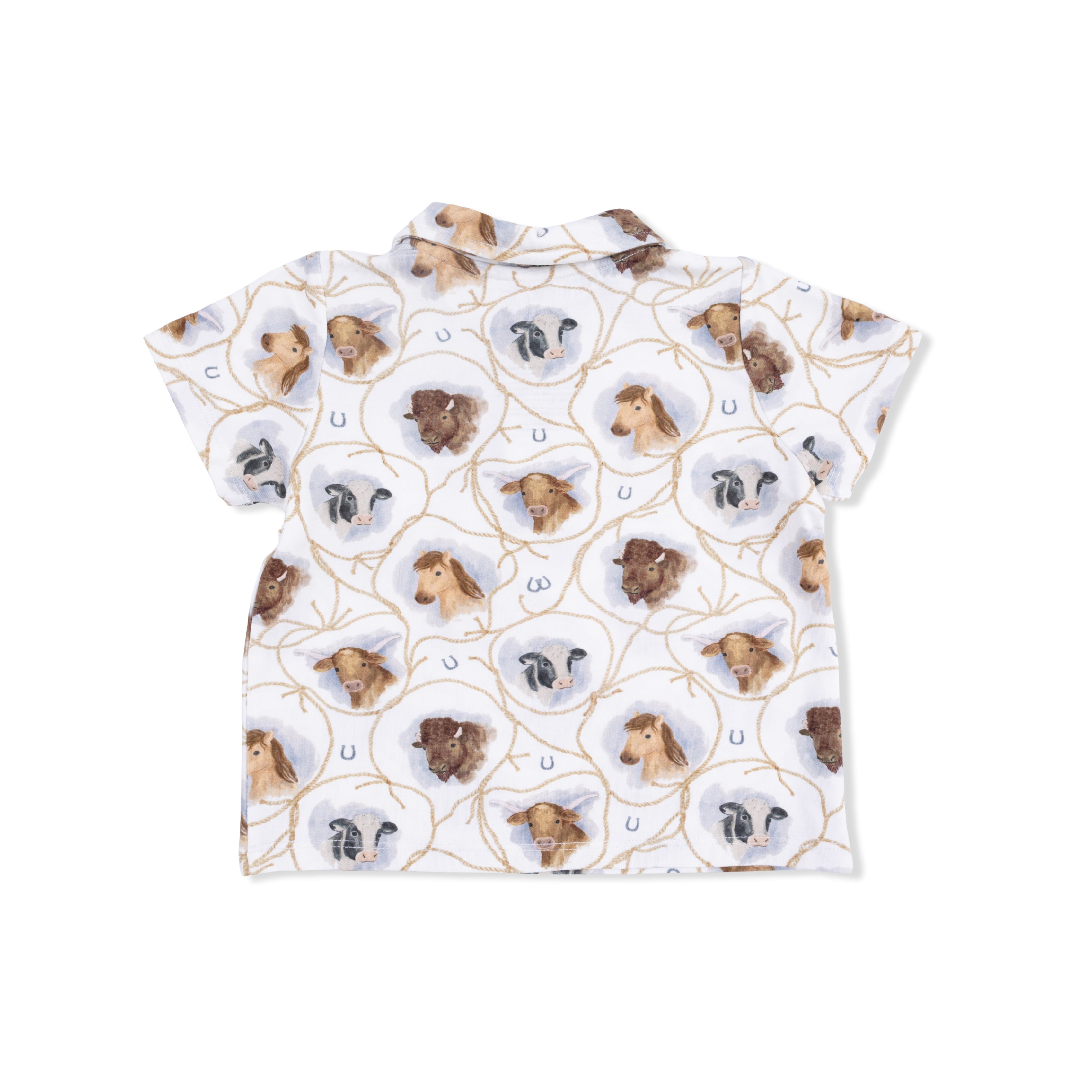 Farm Animals Rope Cameos Uni - Polo with Casual Short