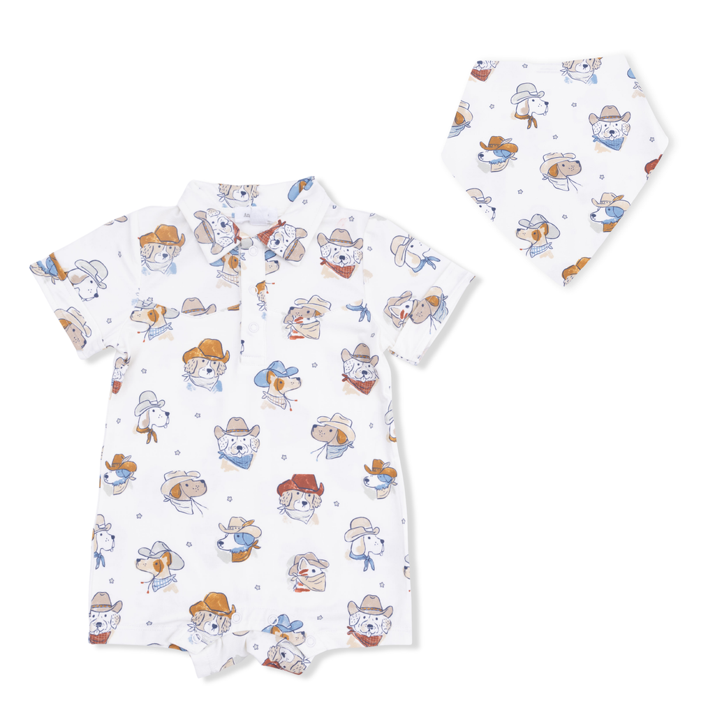 Cowdogs - Cowboy Shortie & Bandana Bib Set