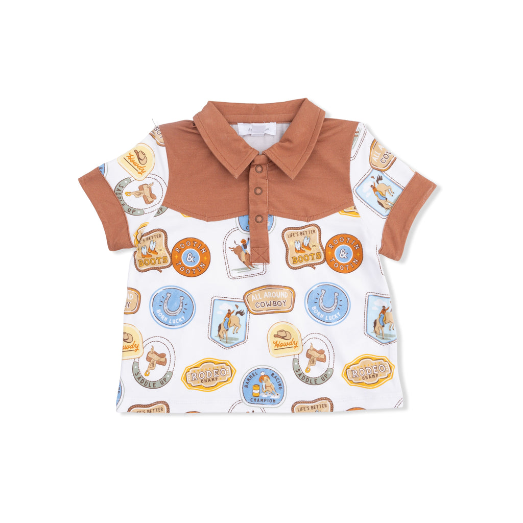 Rodeo Patches Uni - Cowboy Polo with Casual Short