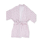 Winding Roses Stripe - Adult Kimono Mid Thigh Robe