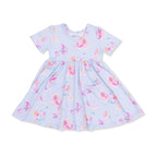 Mermaid Princesses - Twirly Short Sleeve Dress