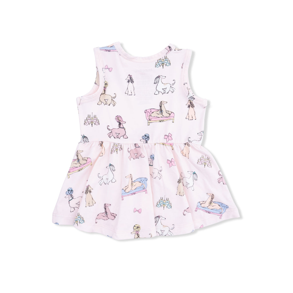 Fancy Hounds with Bows - Peplum Tank Top and Bike Short