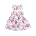 Cabbage Rose Stripe - Smocked Top with Bloomer