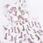 Cowgirl Boots - Smocked Top with Bloomer