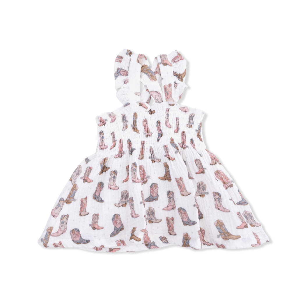 Cowgirl Boots - Smocked Top with Bloomer
