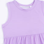 Lacy Lavender Floral - Peplum Tank Top with Baby Bells