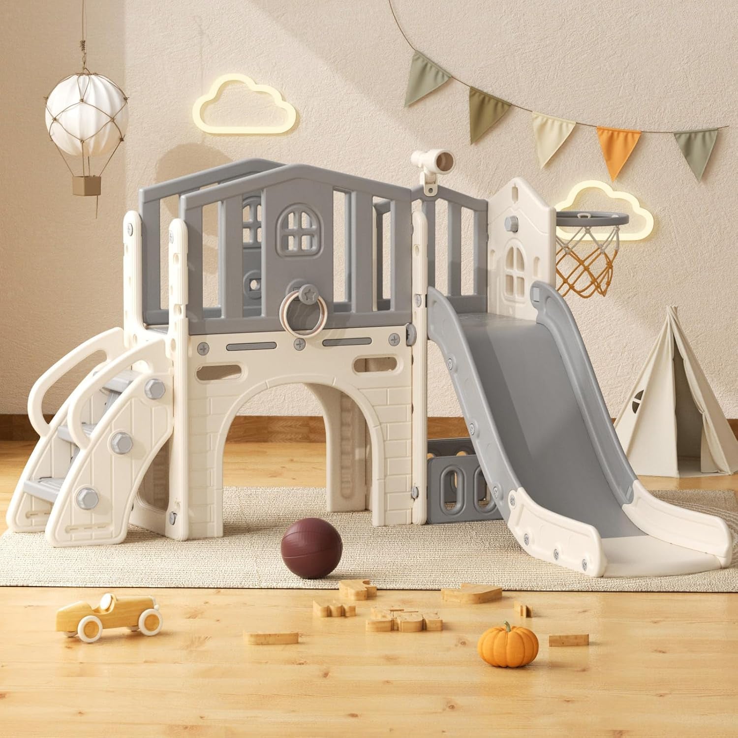 8 in 1 Toddler Slide Playset