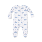 Bubbly Sailor Whales Blue - 2 Way Zipper Footie