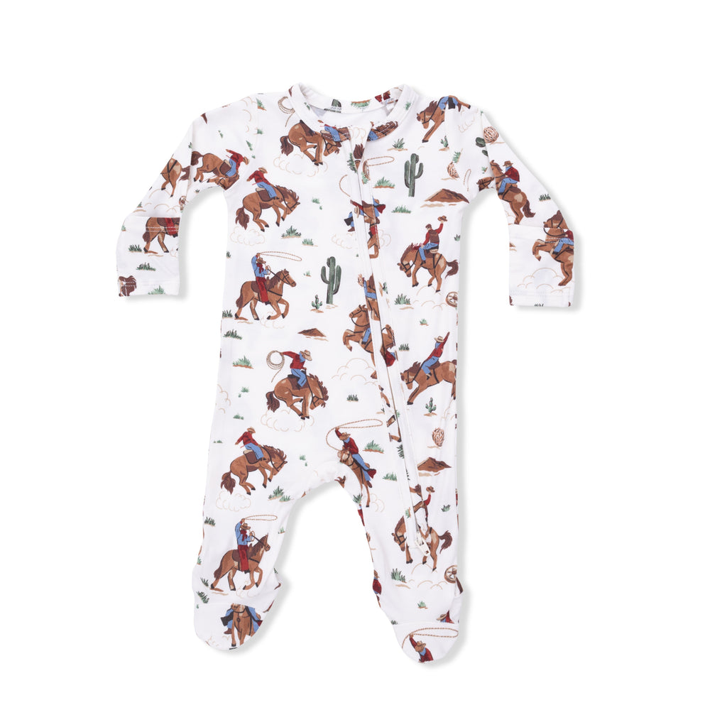 Buckaroo Western - 2 Way Zipper Footie