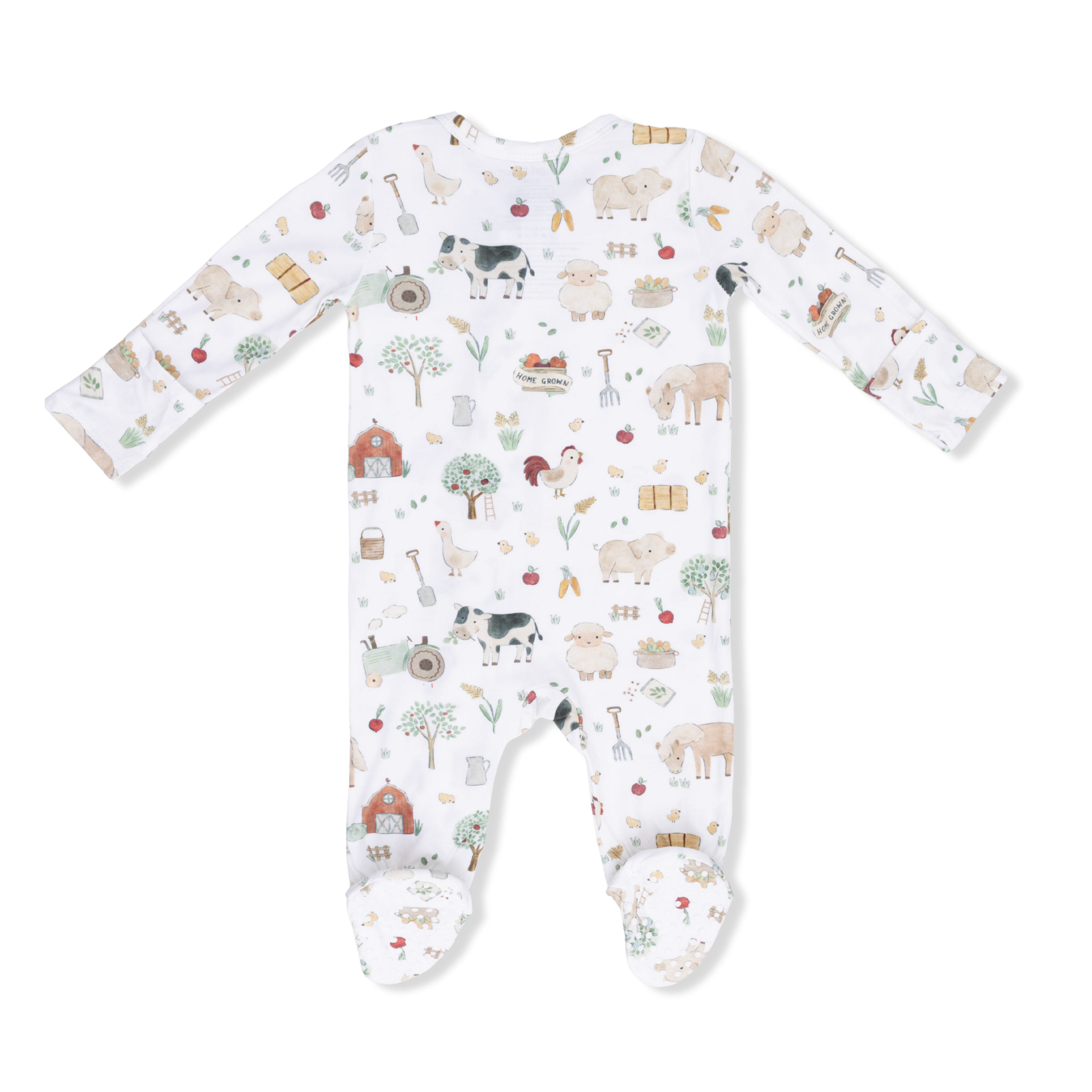 Cute Farm Animals Uni - 2 Way Zipper Footie