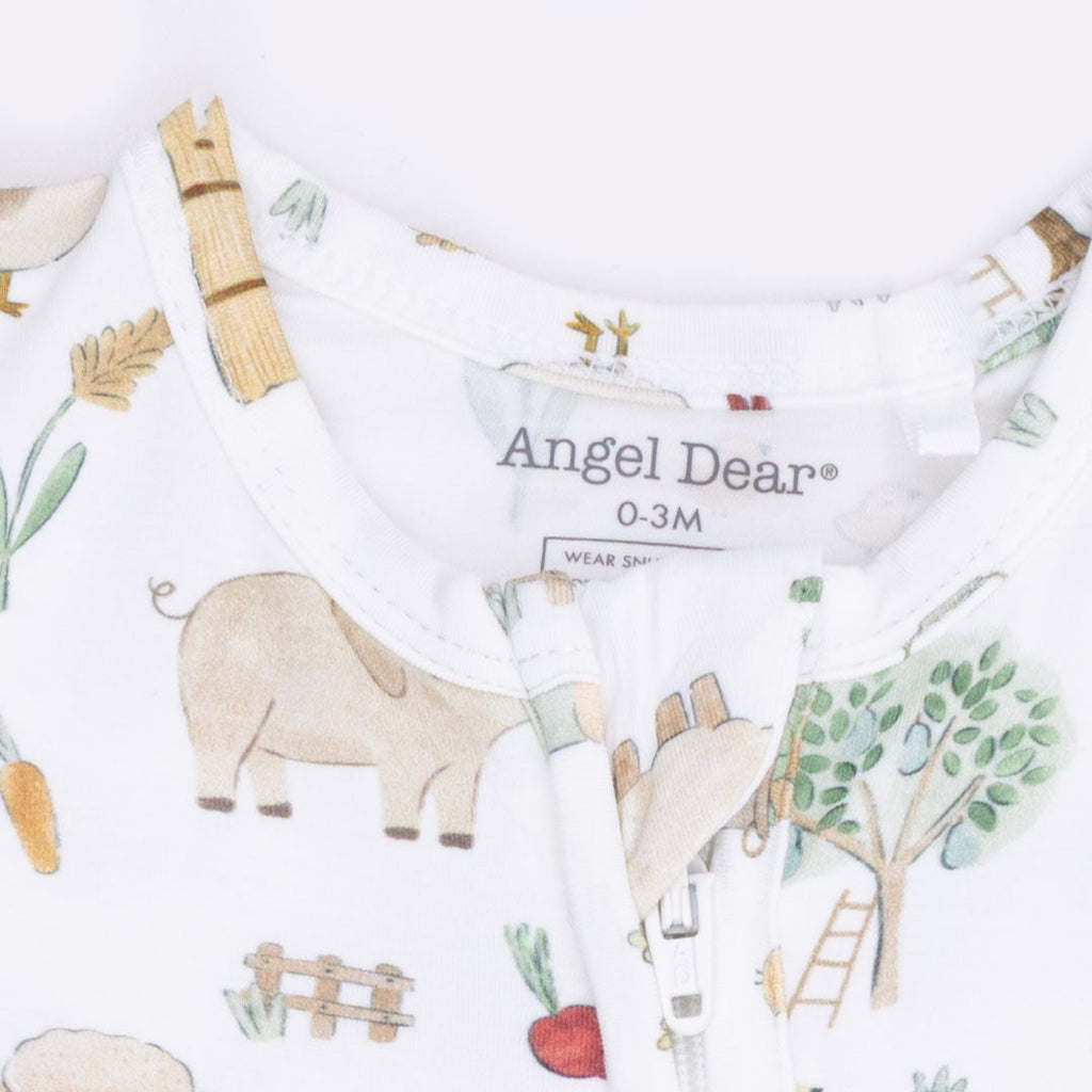 Cute Farm Animals Uni - 2 Way Zipper Footie