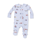 Construction Vehicles - 2 Way Zipper Footie