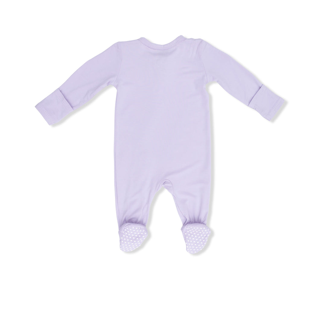 Solid Orchid Petal - 2 Way Zipper Footie