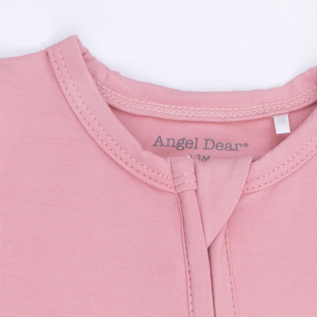 Solid Rose Elegance - 2 Way Zipper Footie