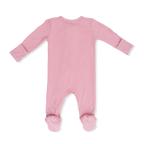 Solid Rose Elegance - 2 Way Zipper Footie