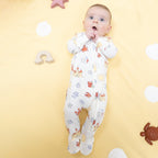 Sunny Sandcastles - 2 Way Zipper Footie