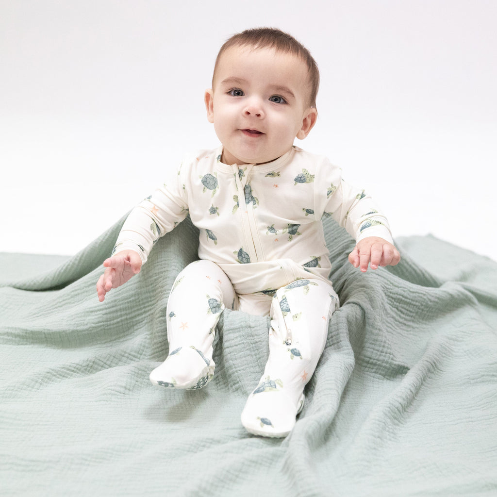 Sea Turtles - 2 Way Zipper Footie