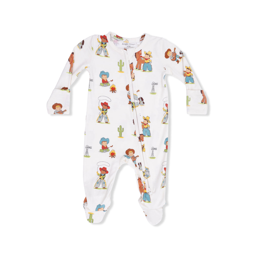 Vintage Cowboys - 2 Way Zipper Footie