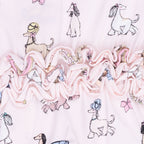 Fancy Hounds with Bows - 2 Way Ruffle Back Zipper Footie