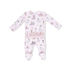 Fancy Hounds with Bows - 2 Way Ruffle Back Zipper Footie