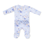 Ashley Rose Floral - 2 Way Ruffle Back Zipper Footie