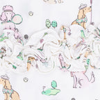 Country Club Dogs Pink - 2 Way Ruffle Back Zipper Footie