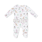 Country Club Dogs Pink - 2 Way Ruffle Back Zipper Footie