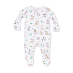 Country Club Dogs Pink - 2 Way Ruffle Back Zipper Footie