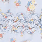 Country Stitch Floral - 2 Way Ruffle Back Zipper Footie